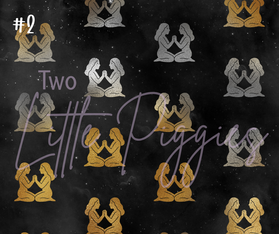 Printed Vinyl - Gemini - Black and Gold