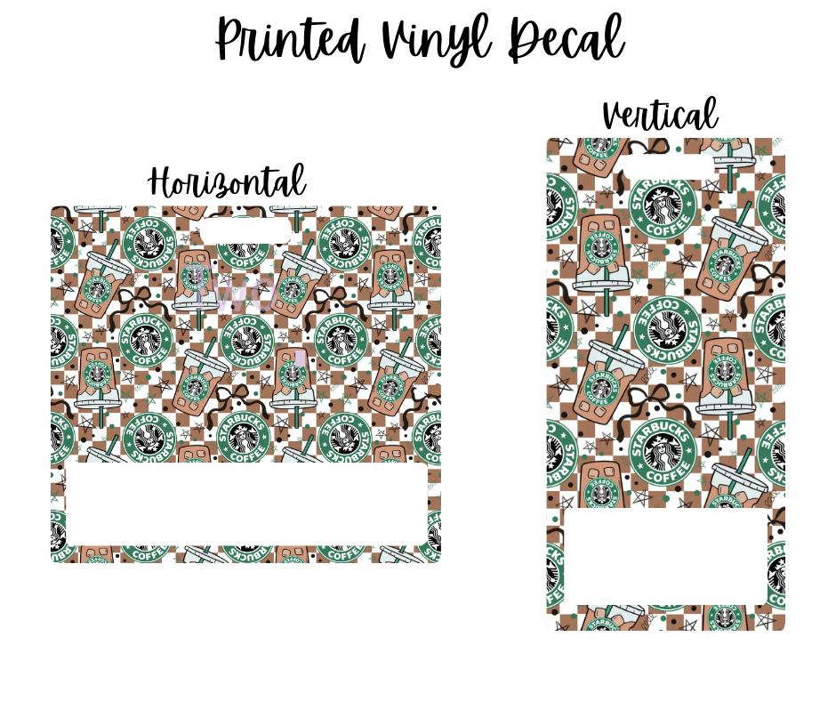 Printed Vinyl - Starbucks Checkered