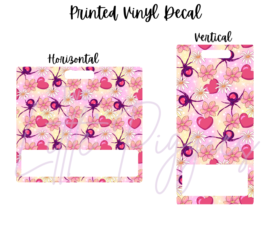 Printed Vinyl - Black Widow Hearts