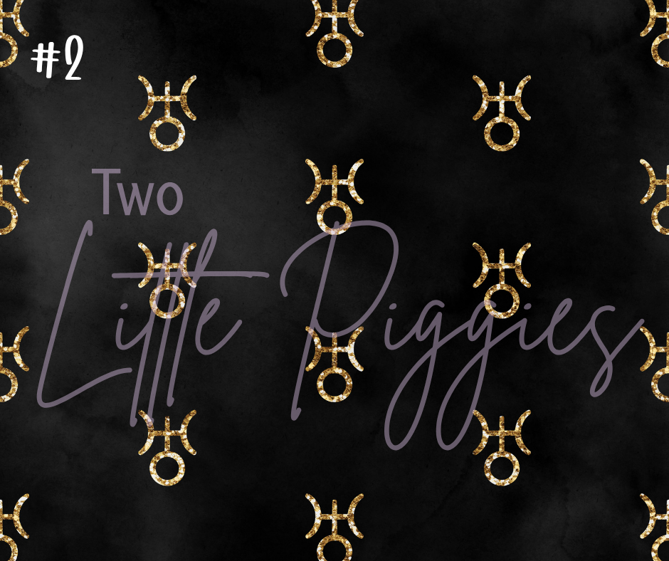 Printed Vinyl - Aquarius - Black and Gold