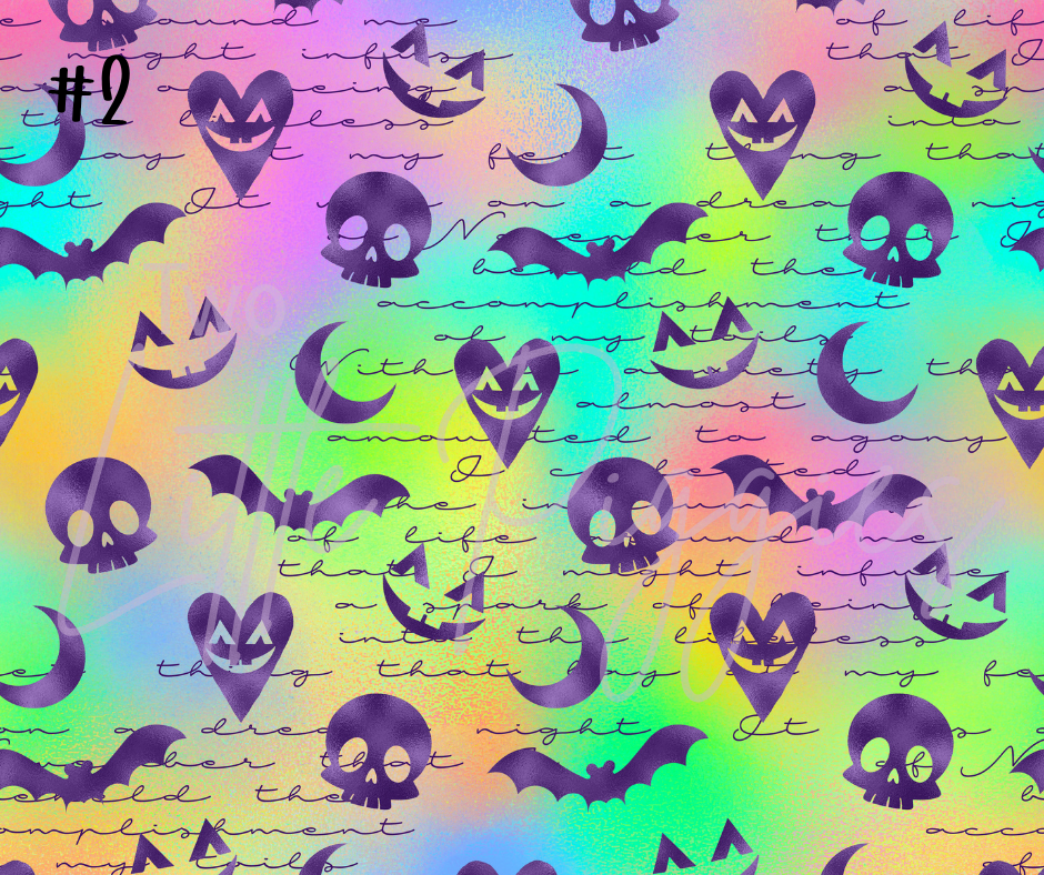 Printed Vinyl - Halloween - Rainbow Halloween