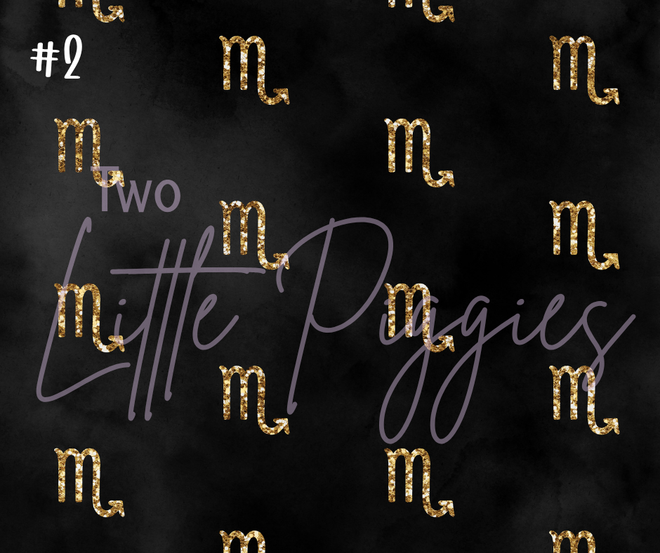 Printed Vinyl - Scorpio - Black and Gold