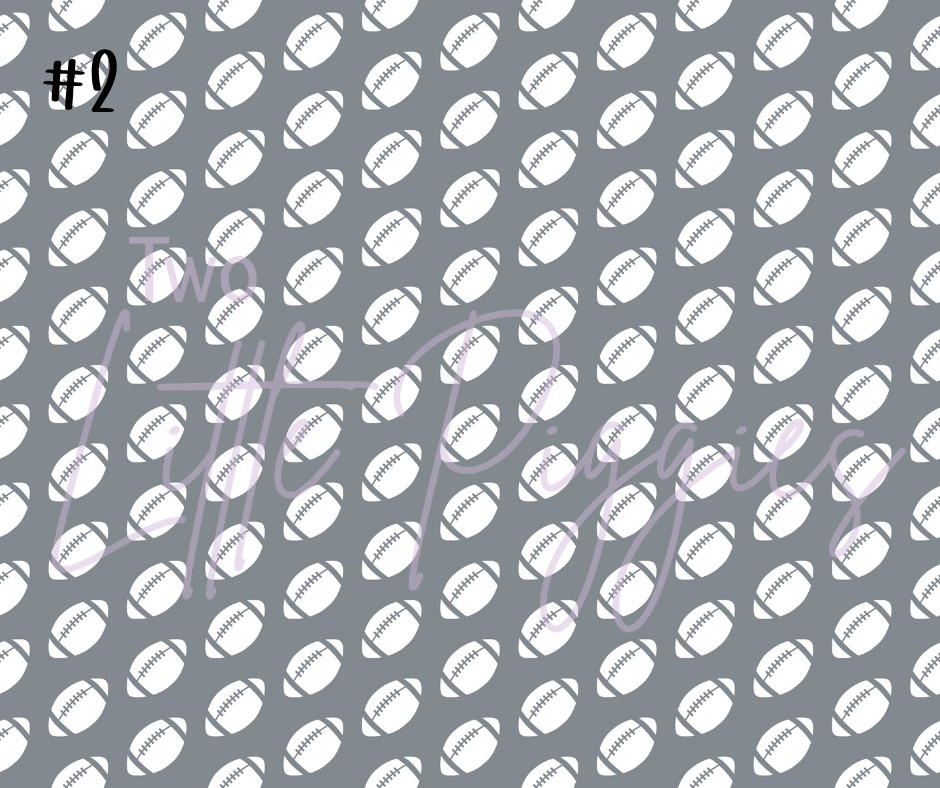 Printed Vinyl - Football - Red and Silver