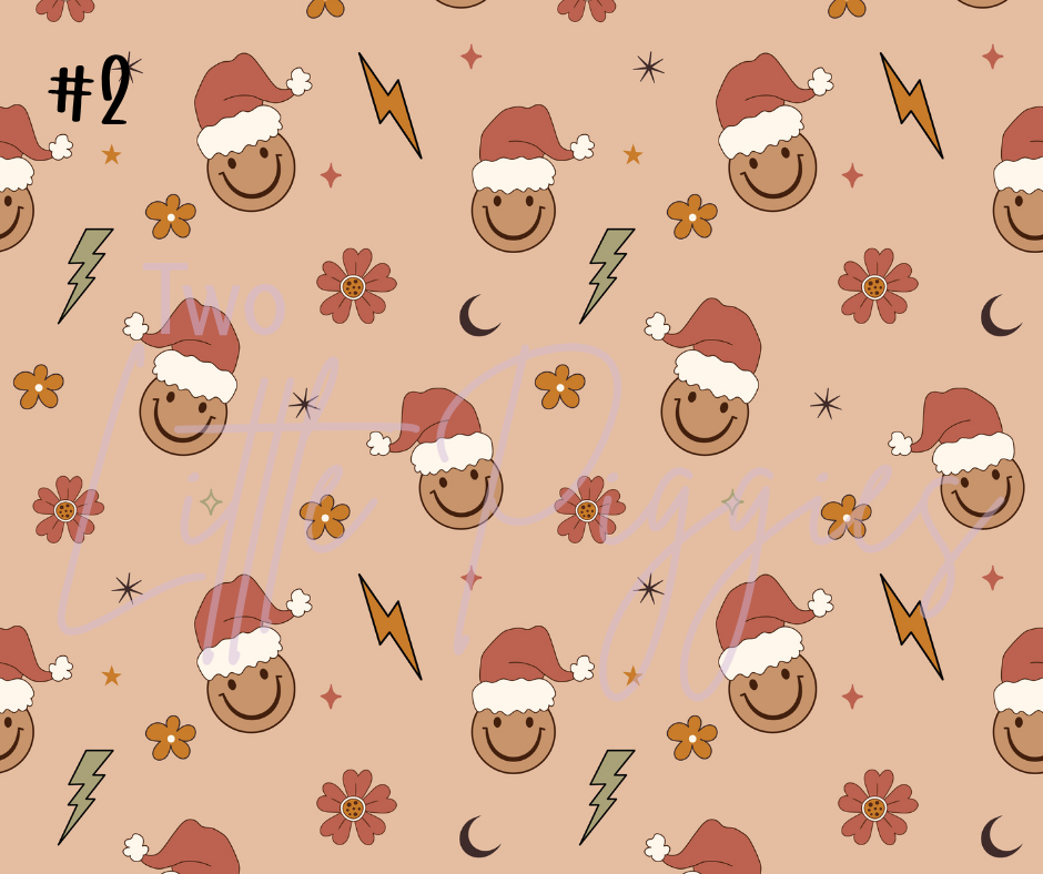 Printed Vinyl - 70s Retro Christmas