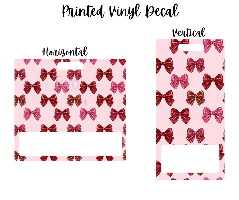 Printed Vinyl - Pink Glitter Bows