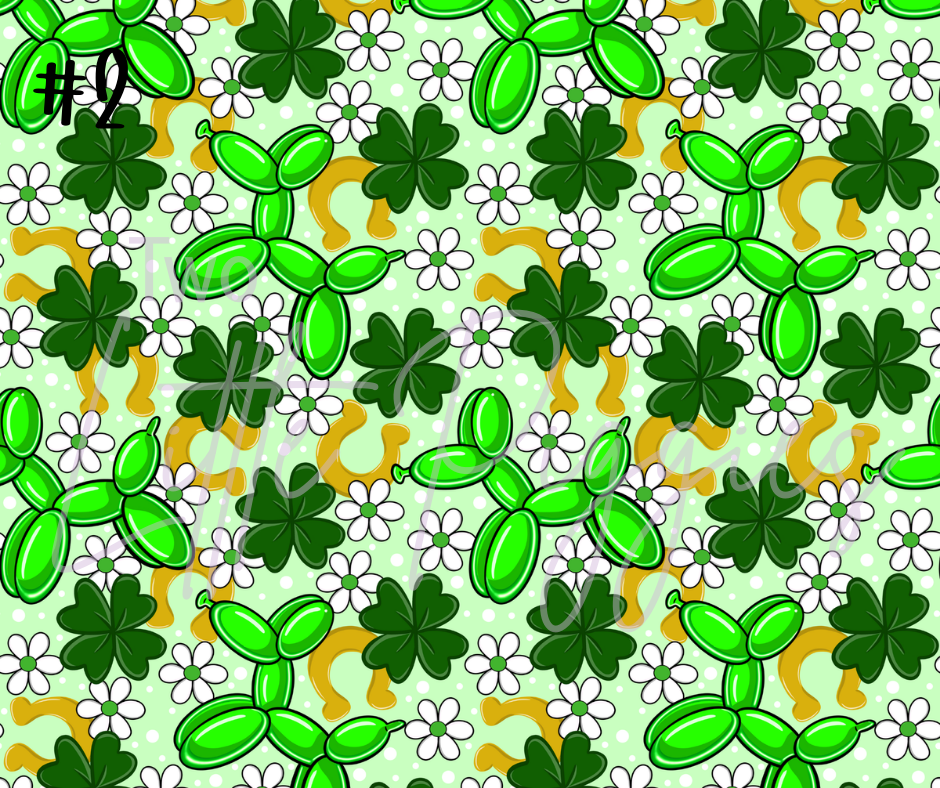 Printed Vinyl - St. Patrick's - Balloon Dog