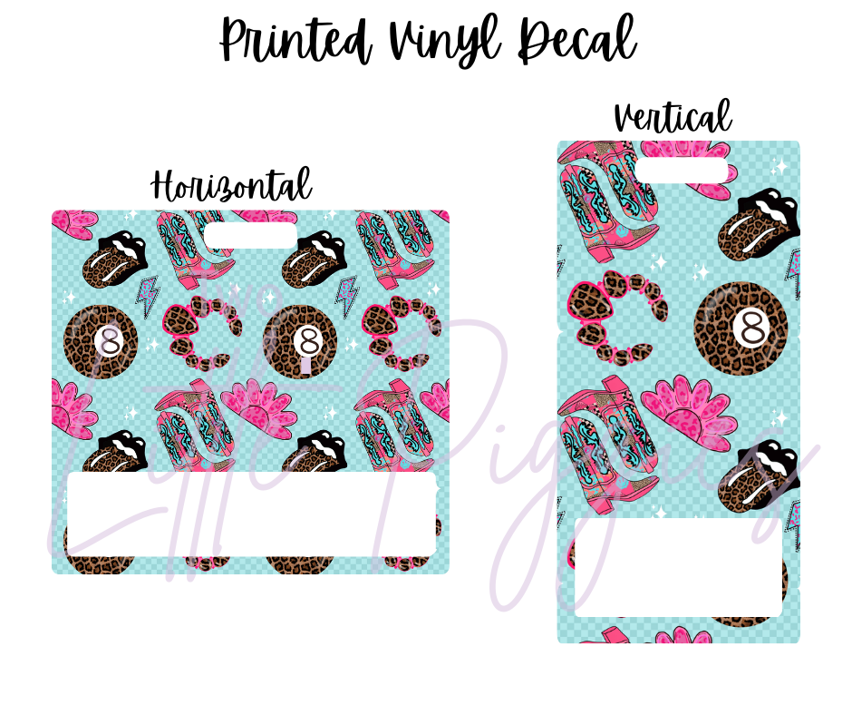 Printed Vinyl - Western Leopard 8 Ball