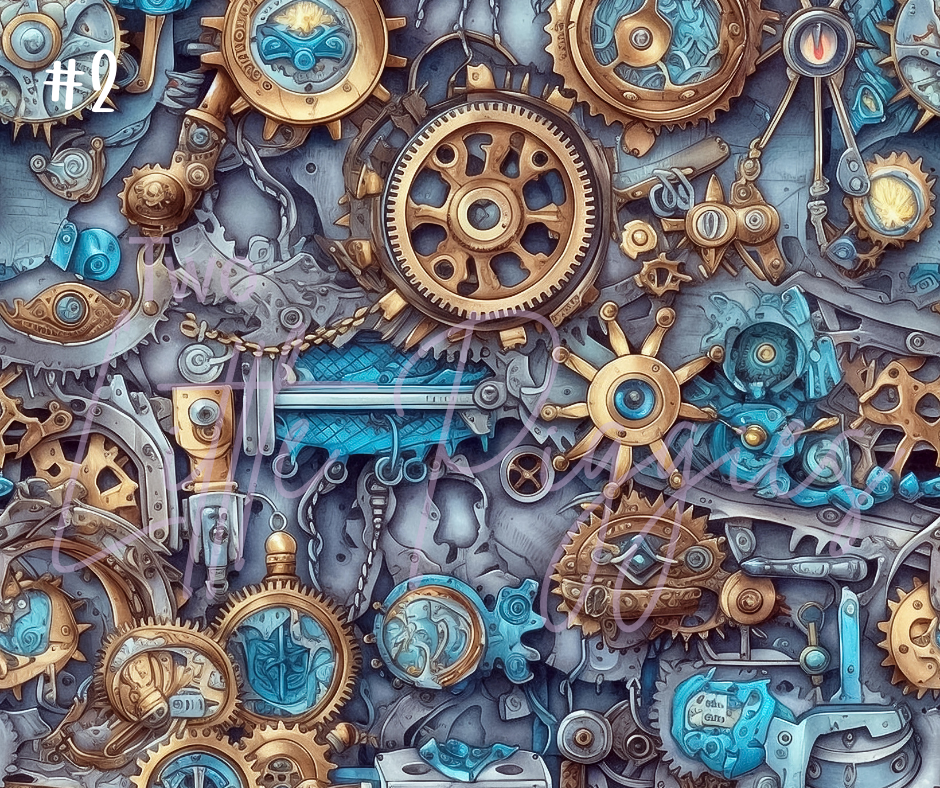 Printed Vinyl - Colorful Steampunk