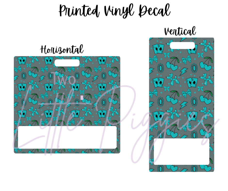 Printed Vinyl - Western Teal Crackle