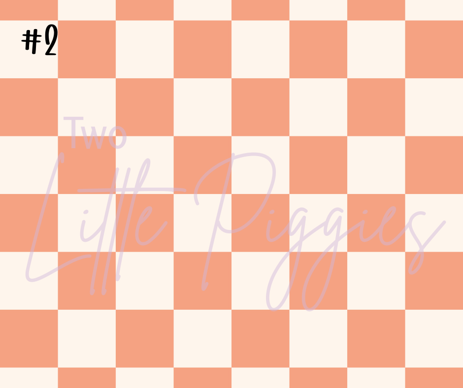 Printed Vinyl - Checkers - Boho Muted