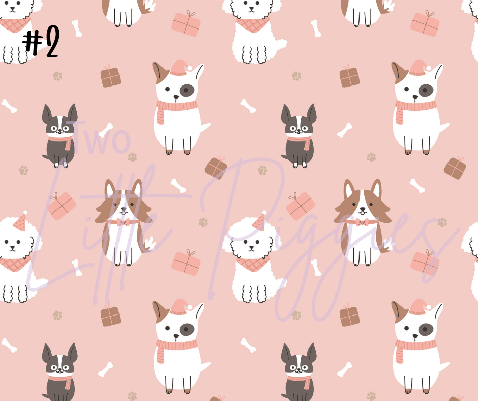 Printed Vinyl - Christmas Pups