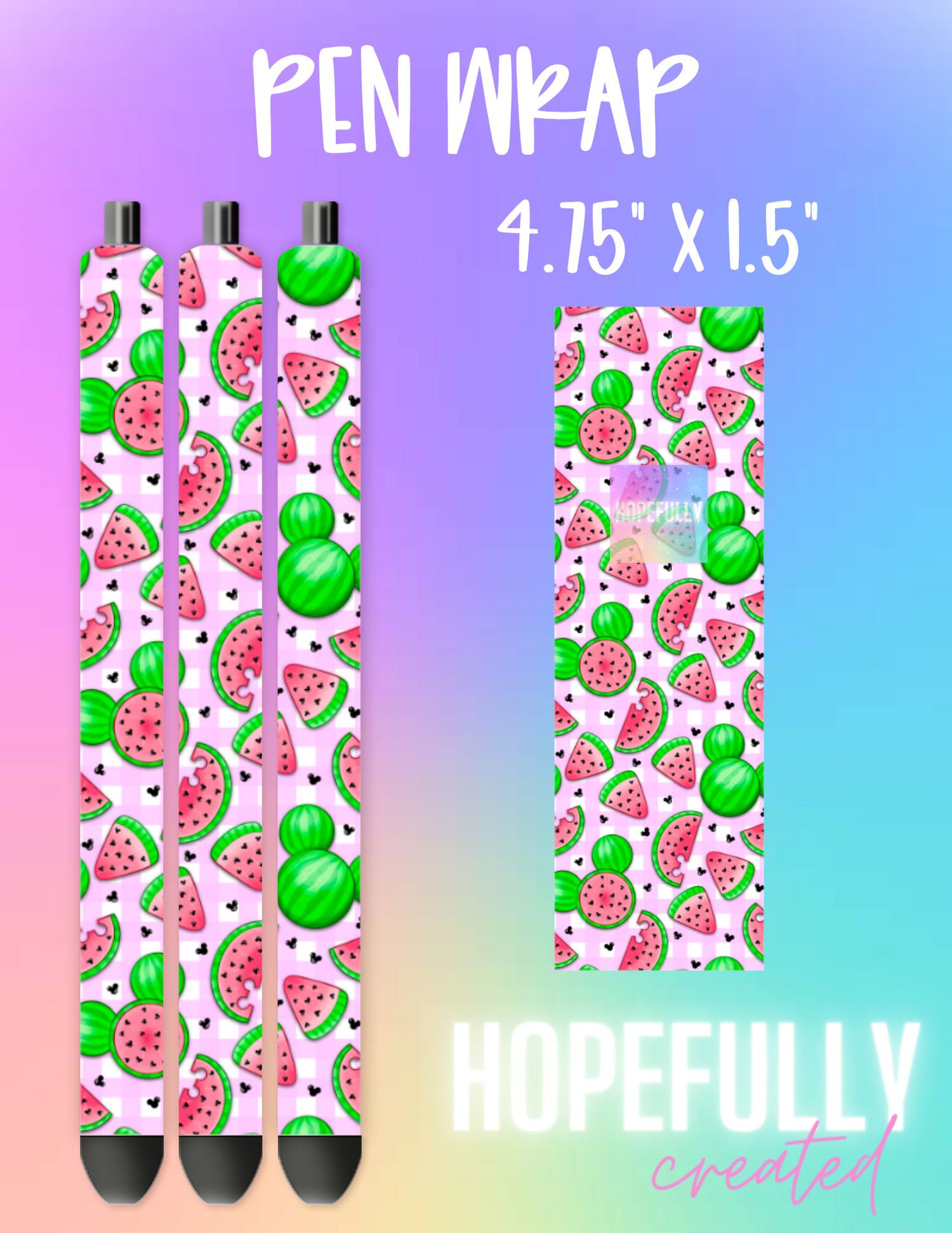Watermelon Pen Wrap-1176