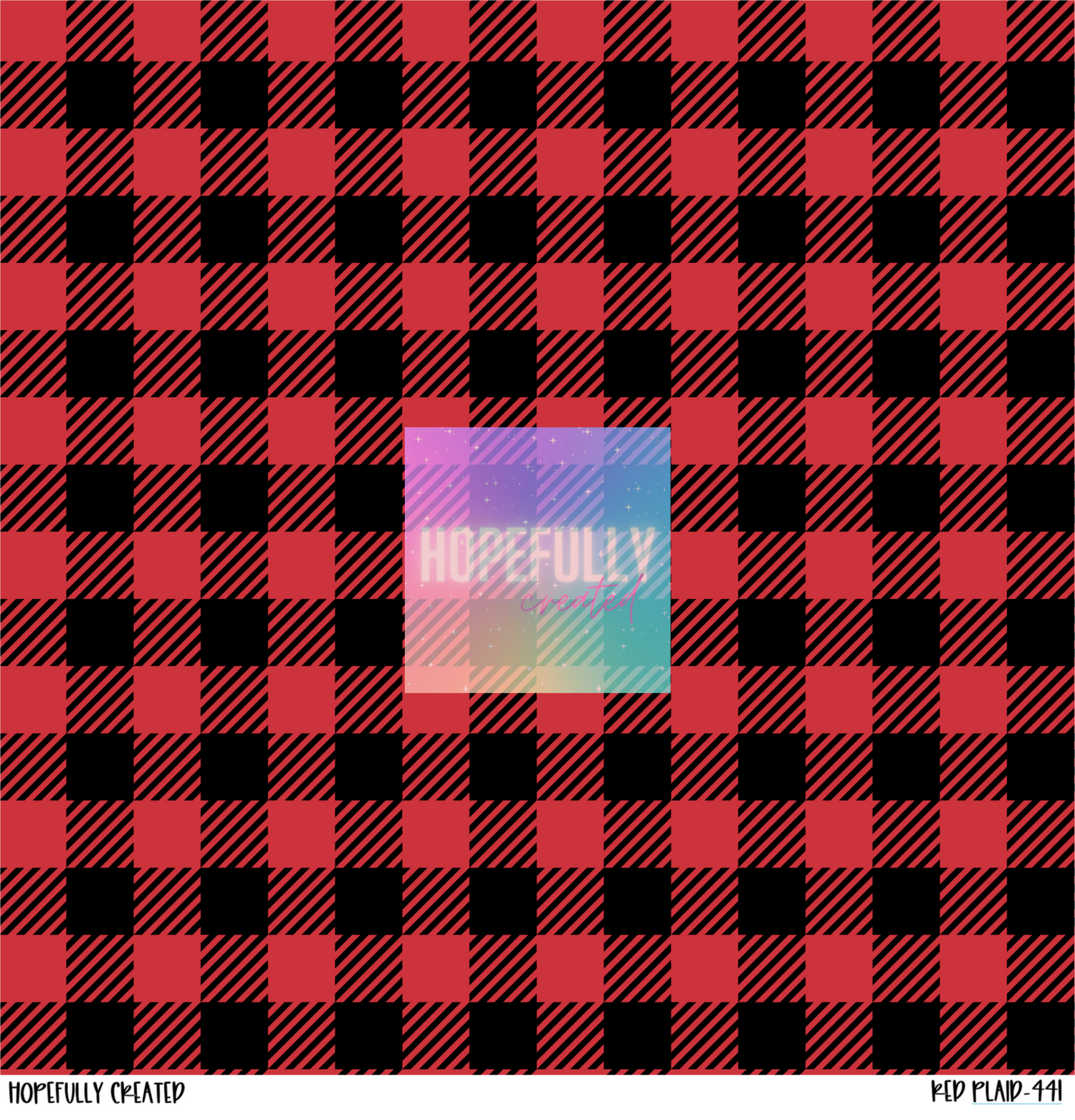 Red Plaid Vinyl Collection- 441