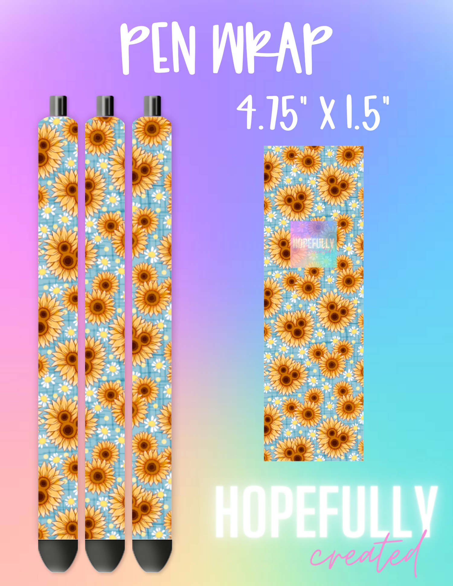 Sunflower Pen Wrap-1192