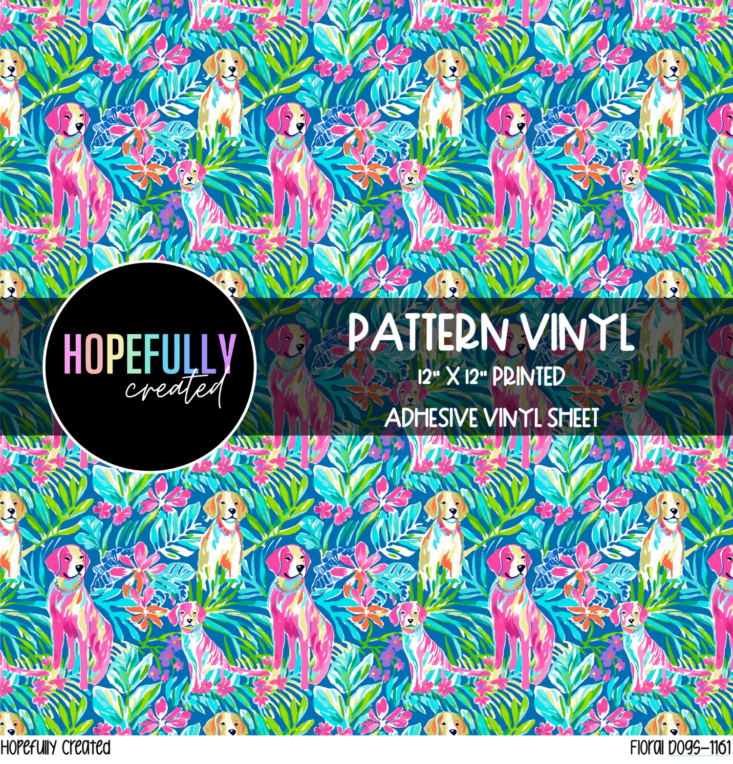 Floral Dogs Vinyl Collection- 1161