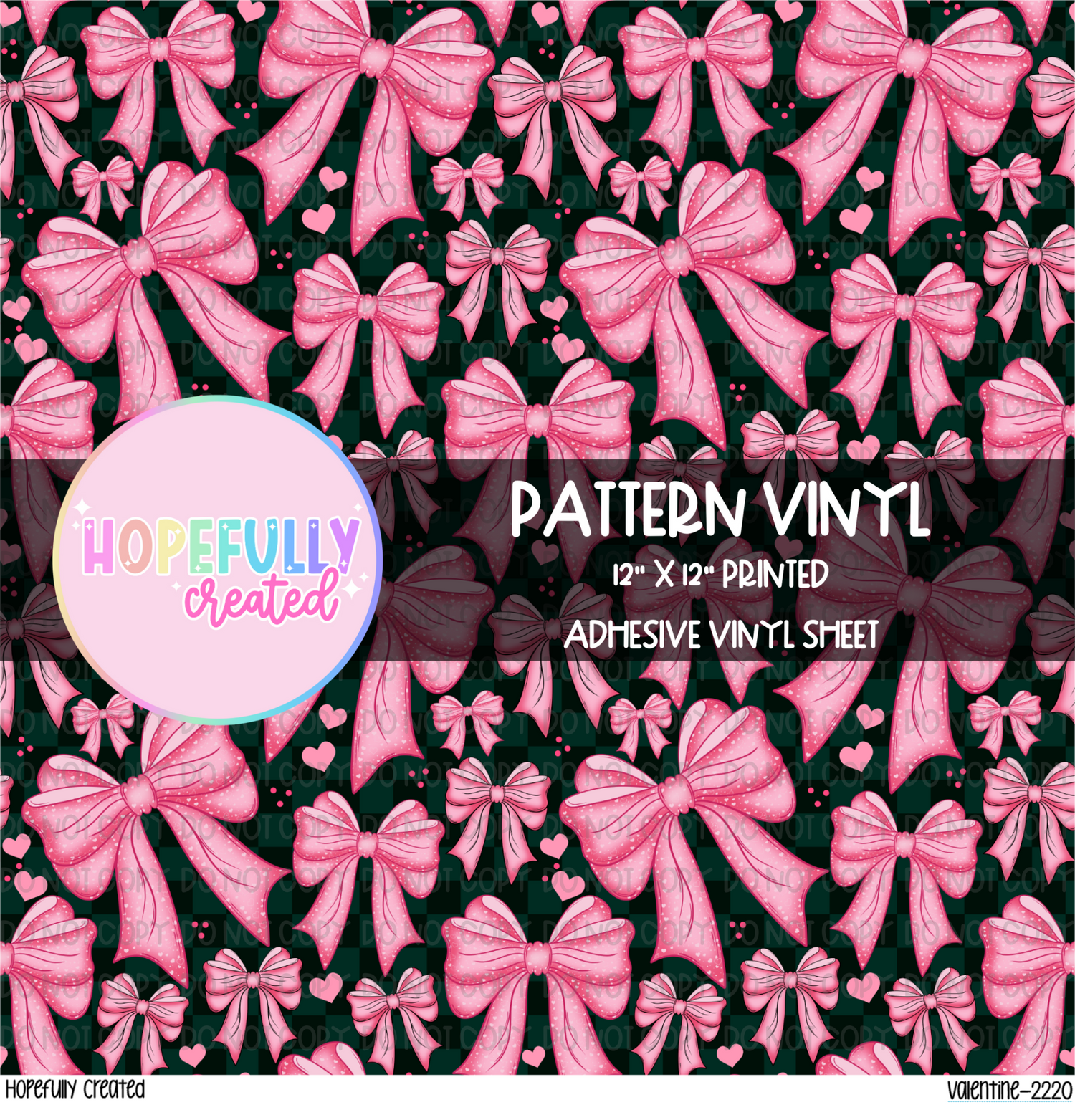 Valentine Pink Bows Vinyl Collection-2220