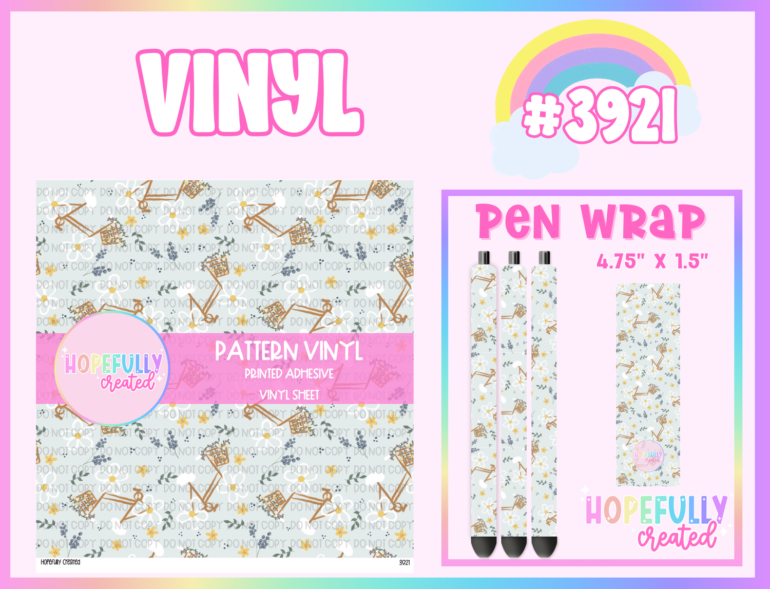 Floral Bike Vinyl Collection - 3921