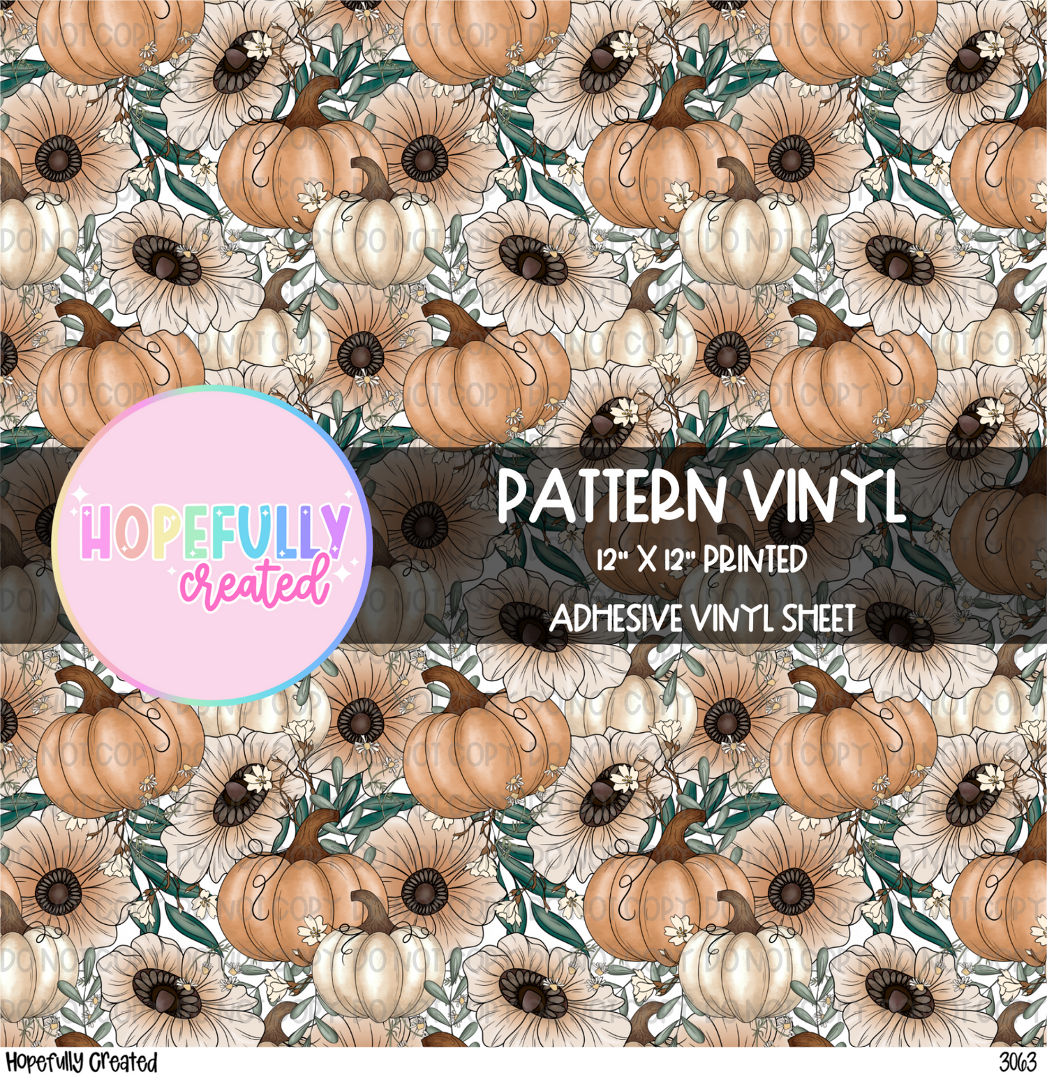 Pumpkin Floral Vinyl Collection - 3063