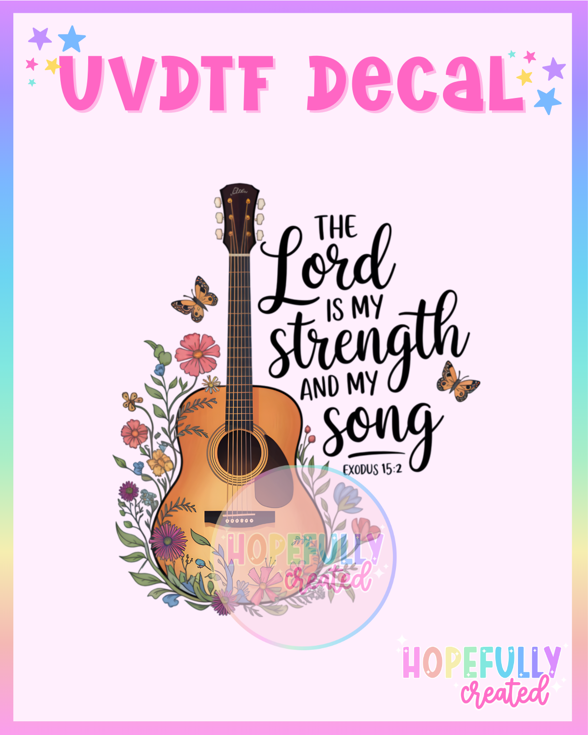 Faith Guitar UVDTF Decal