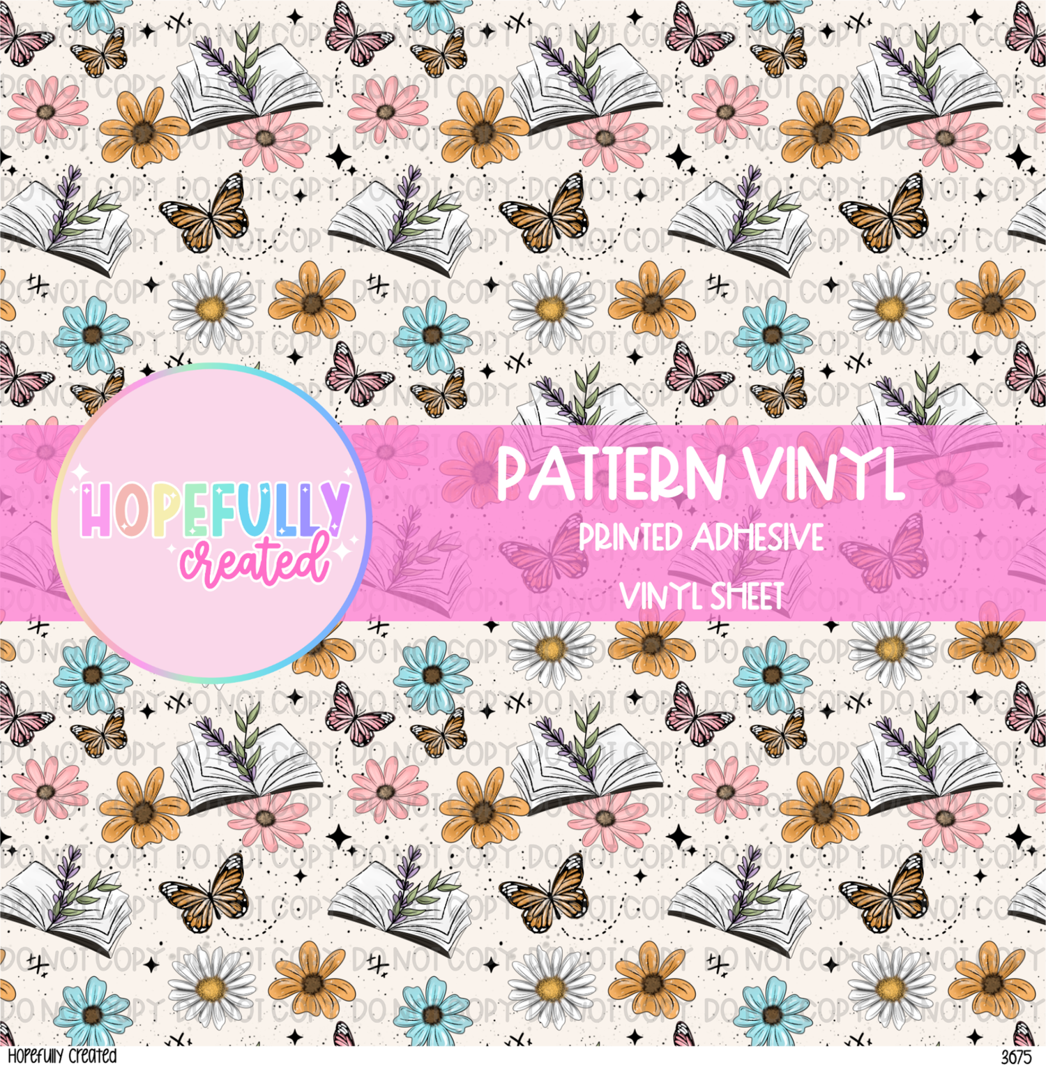 Floral Books Vinyl Collection - 3675