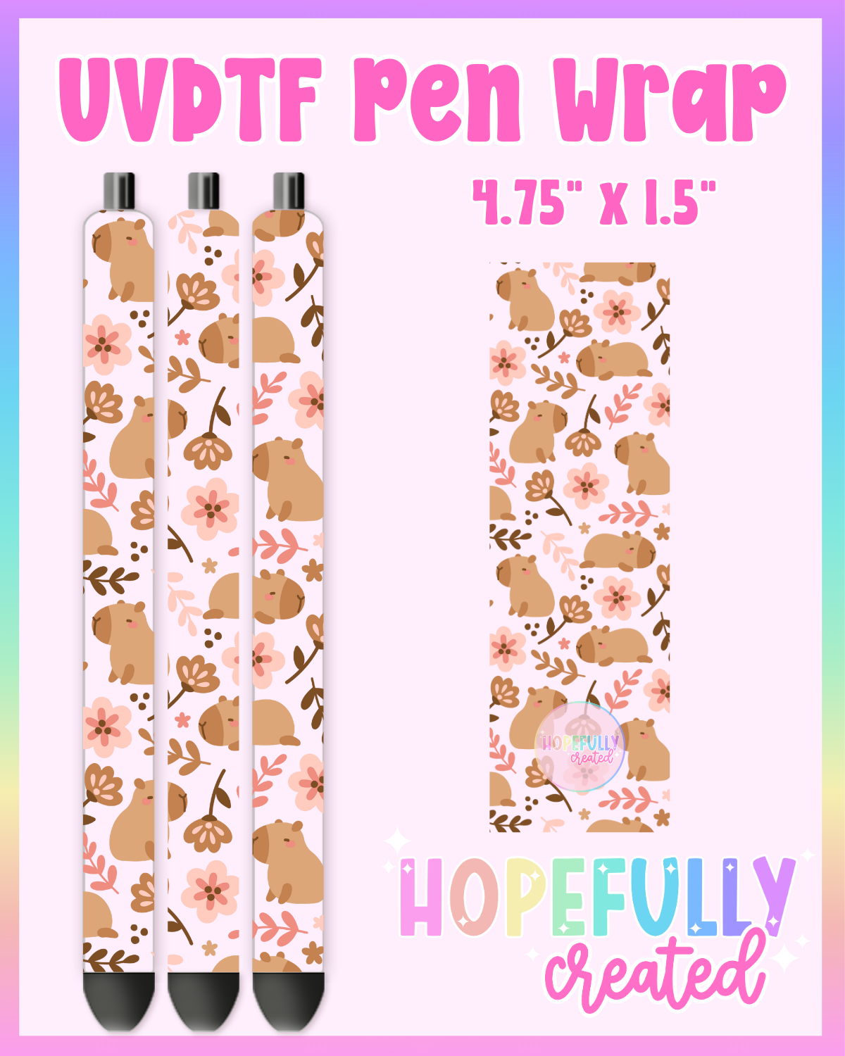 Capybara UVDTF Pen Wrap