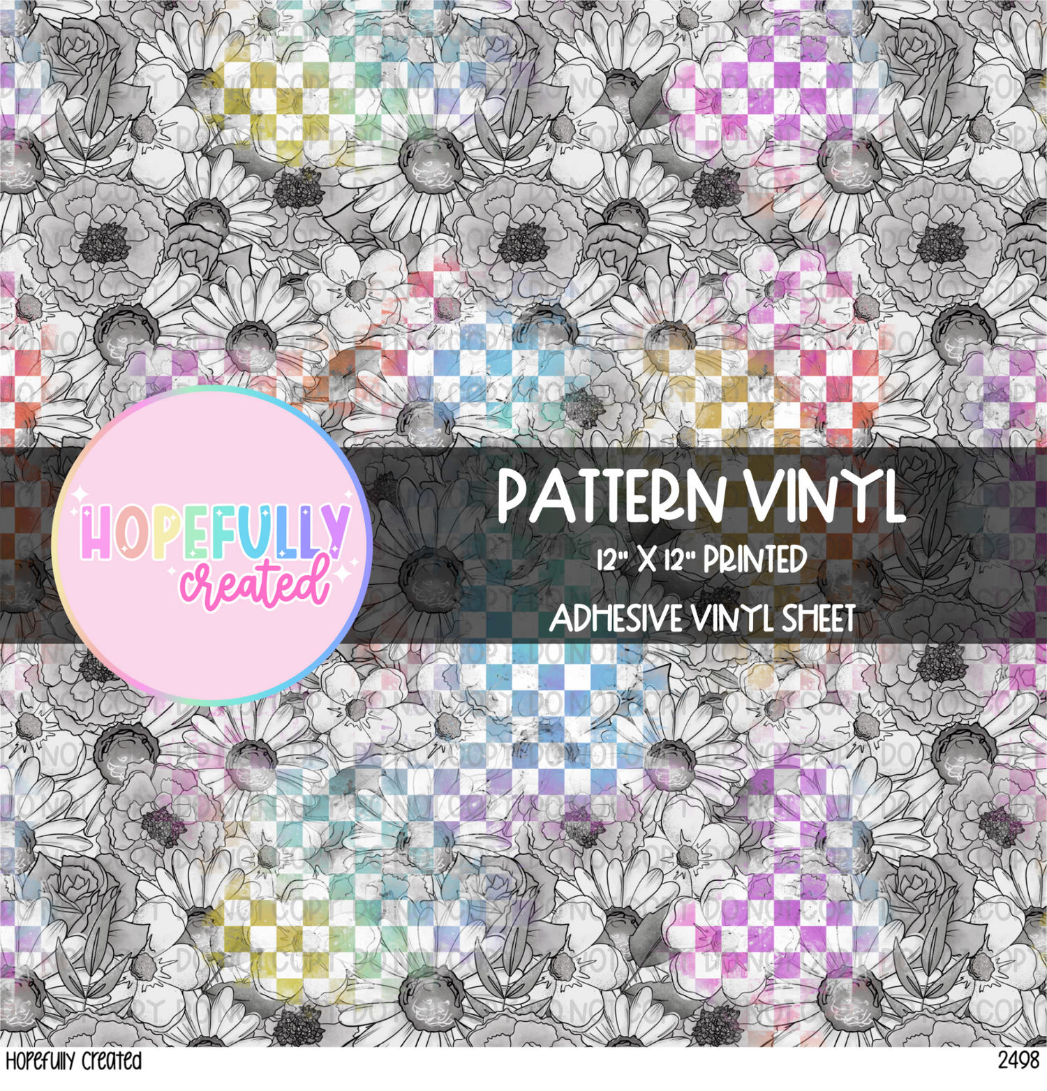 Floral Checker 12x12 - 2498