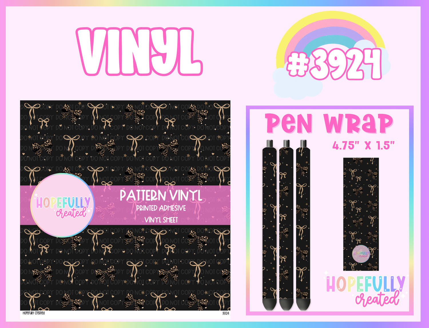Leopard Bows Vinyl Collection - 3924