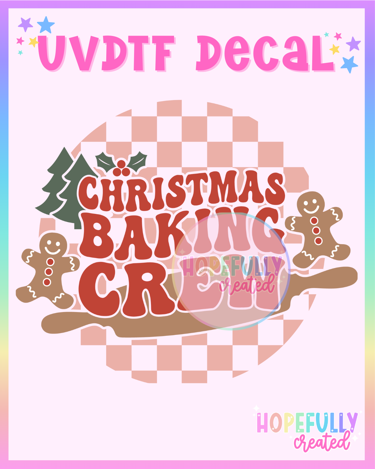 Christmas Baking Crew UVDTF Decal