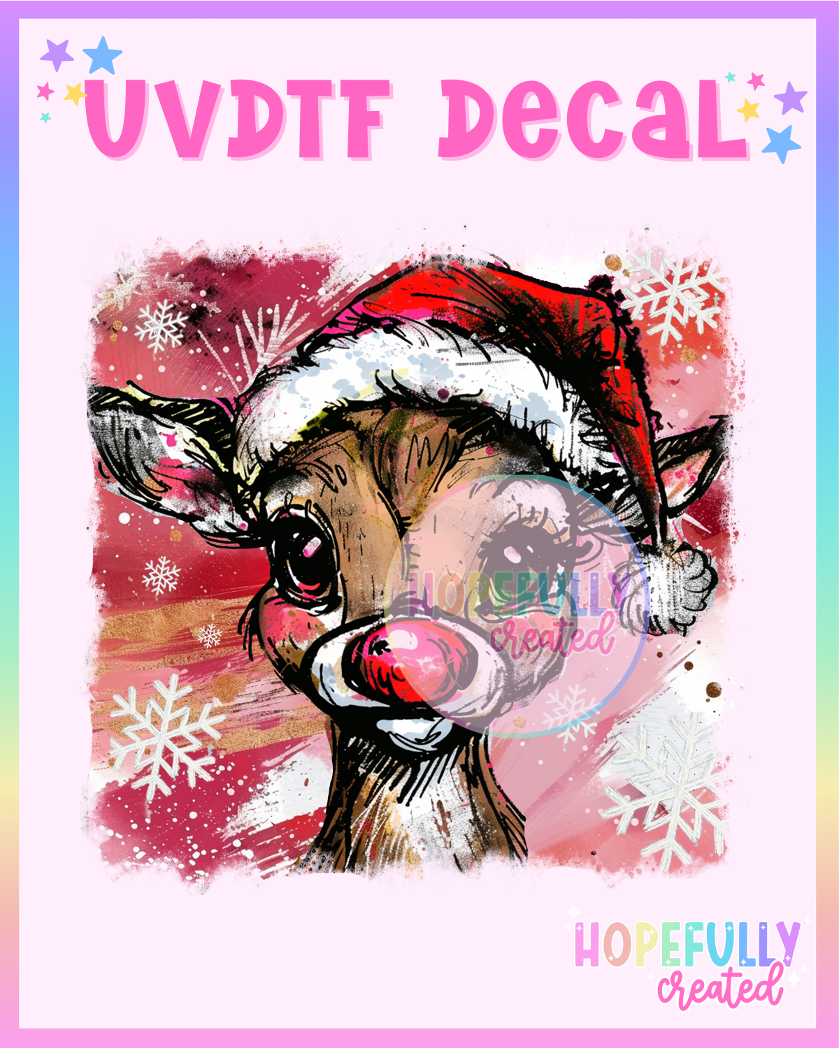 Reindeer UVDTF Decal