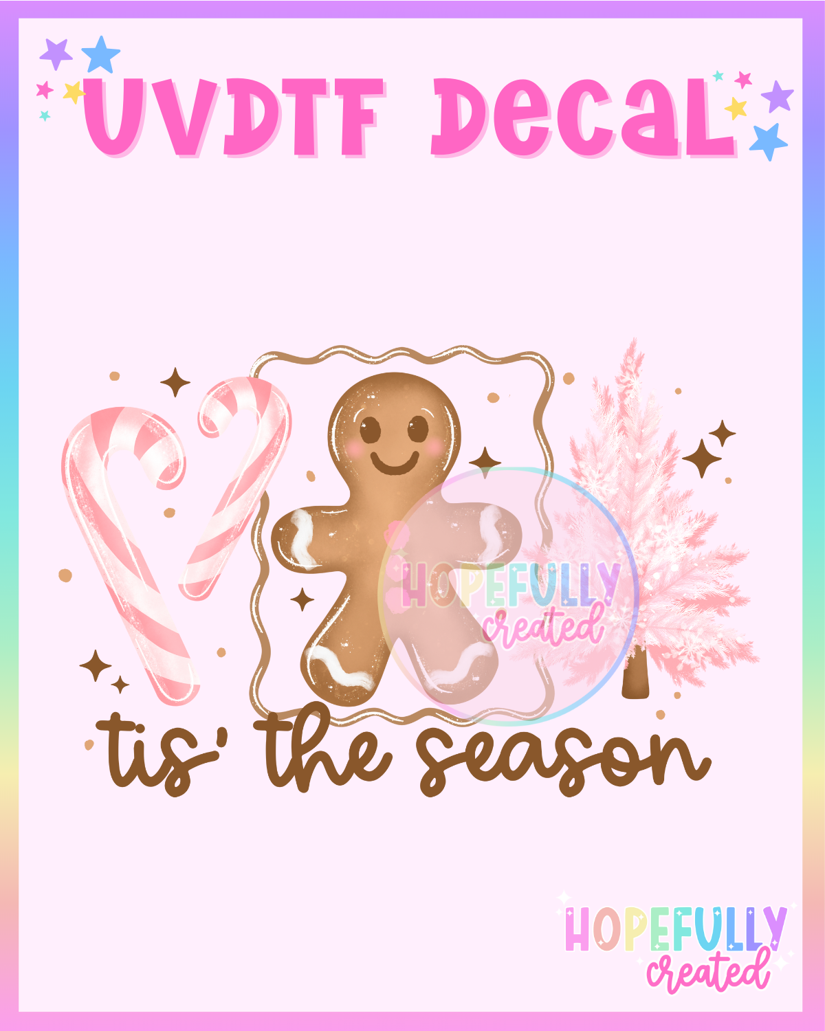 Tis' the Season UVDTF Decal