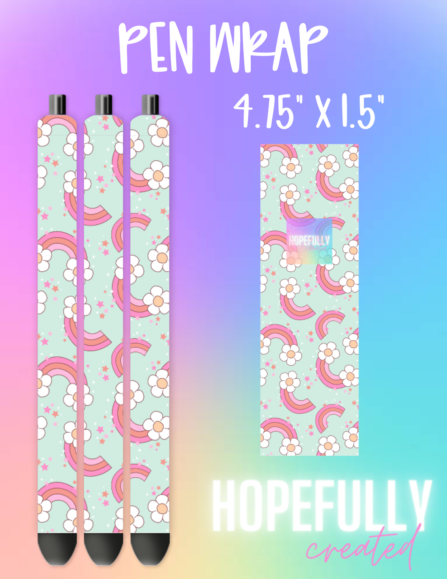 Floral Rainbow Pen Wrap-1241