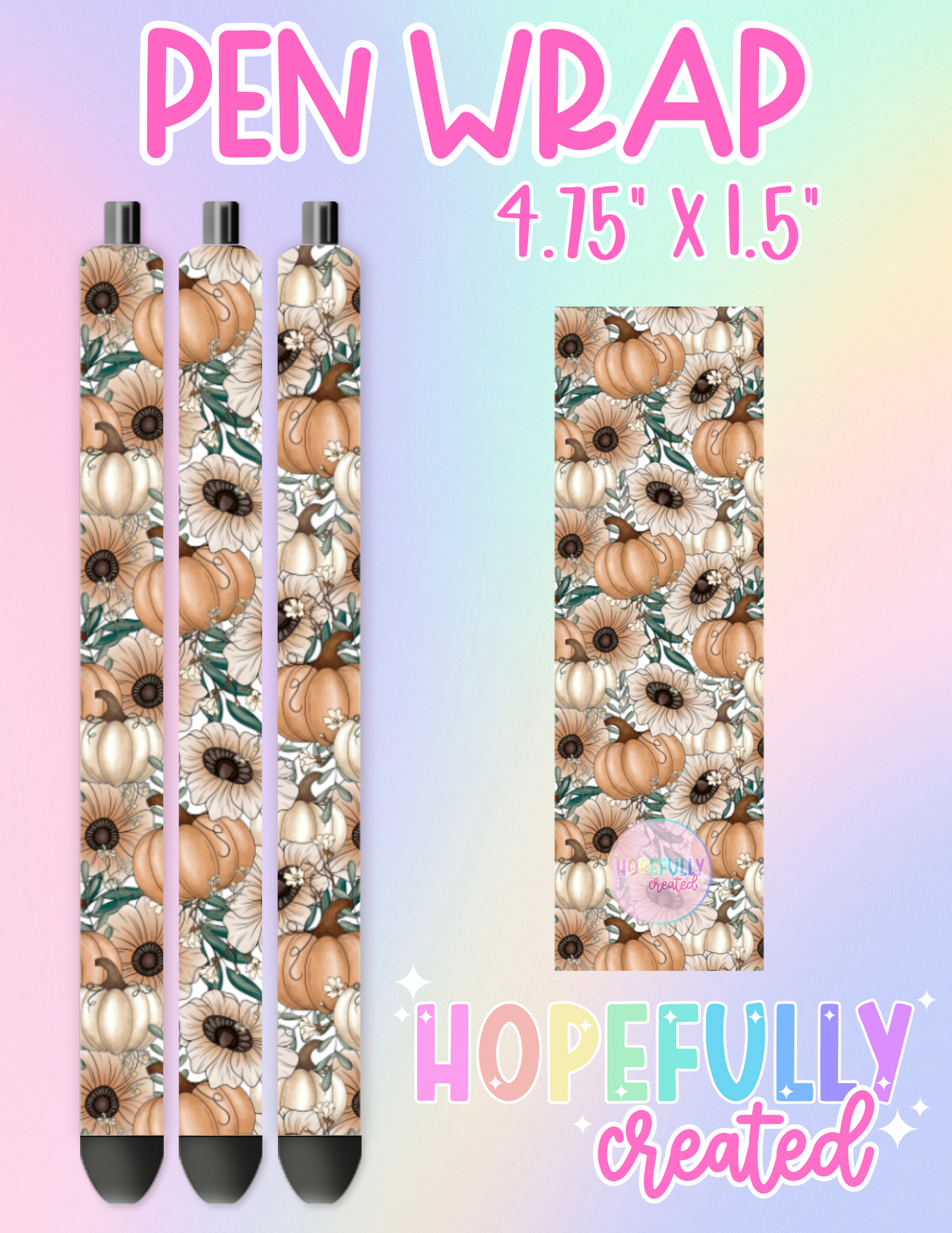 Pumpkin Floral Vinyl Collection - 3063