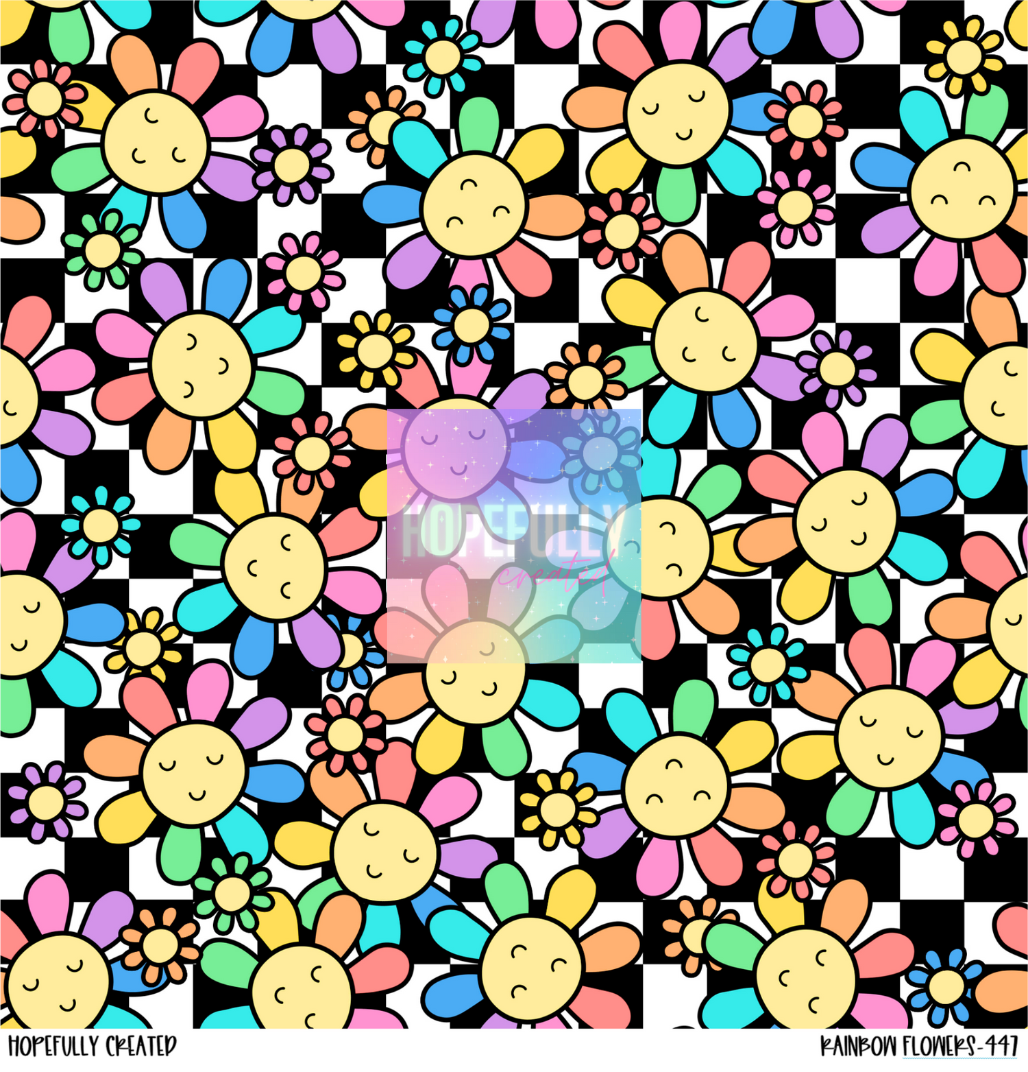 Rainbow Flowers Vinyl Collection- 447