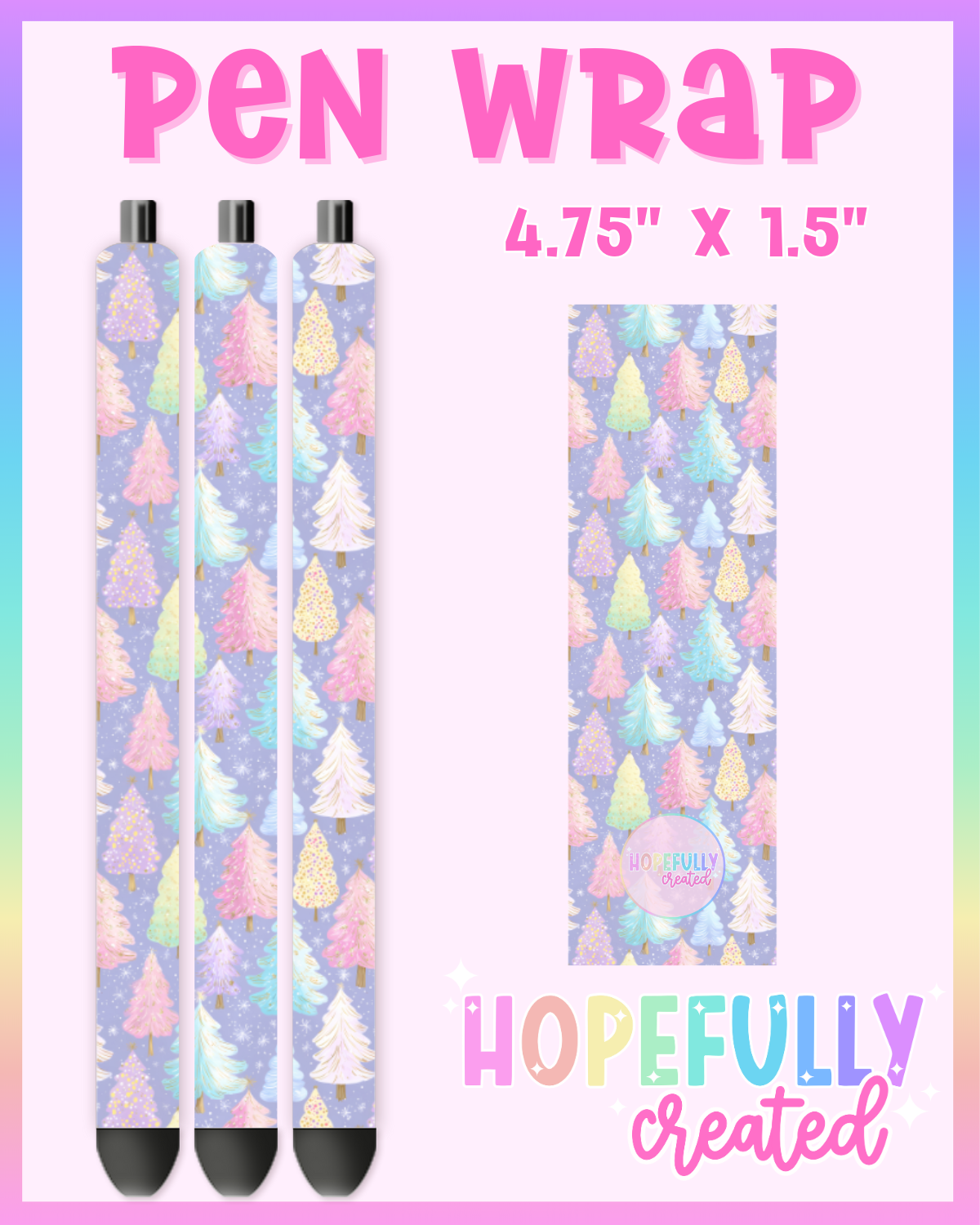 Christmas Tree Pastels Vinyl Collection - 3389