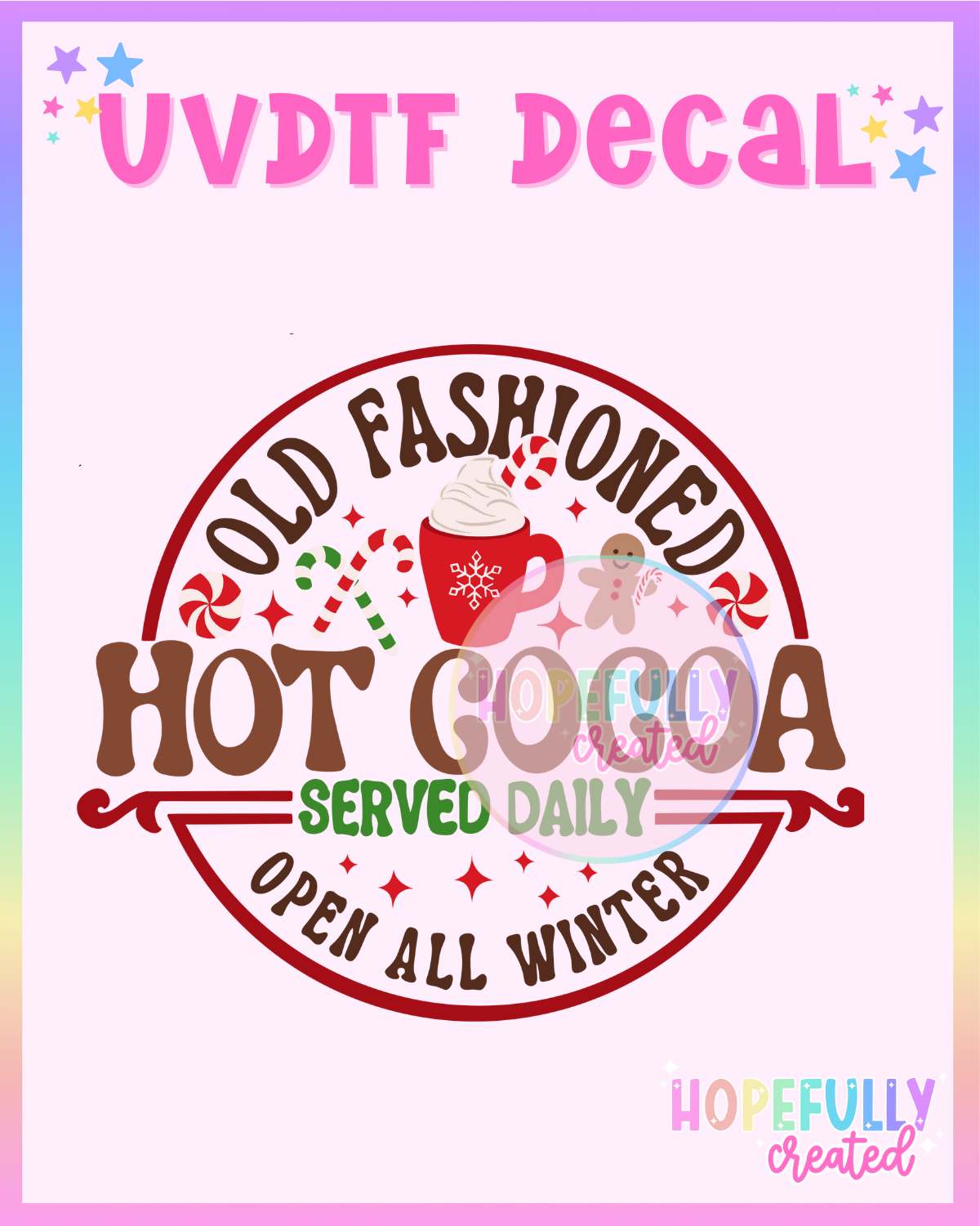 Hot Cocoa UVDTF Decal