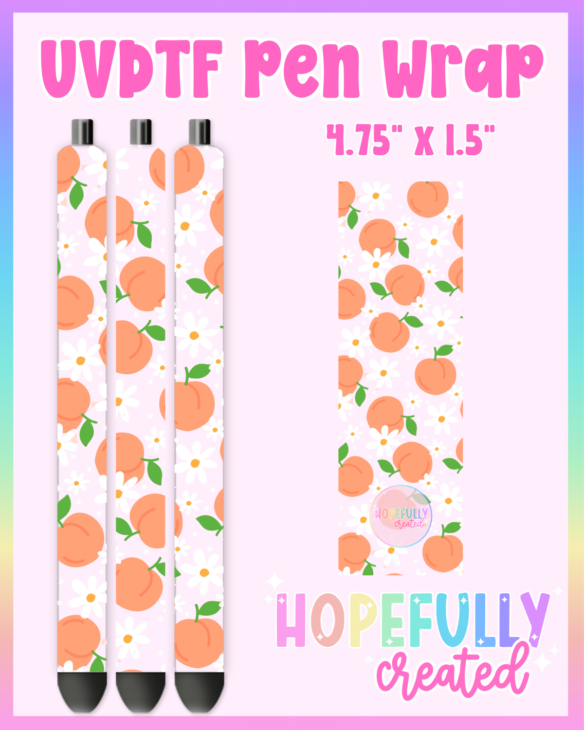Peaches UVDTF Pen Wrap