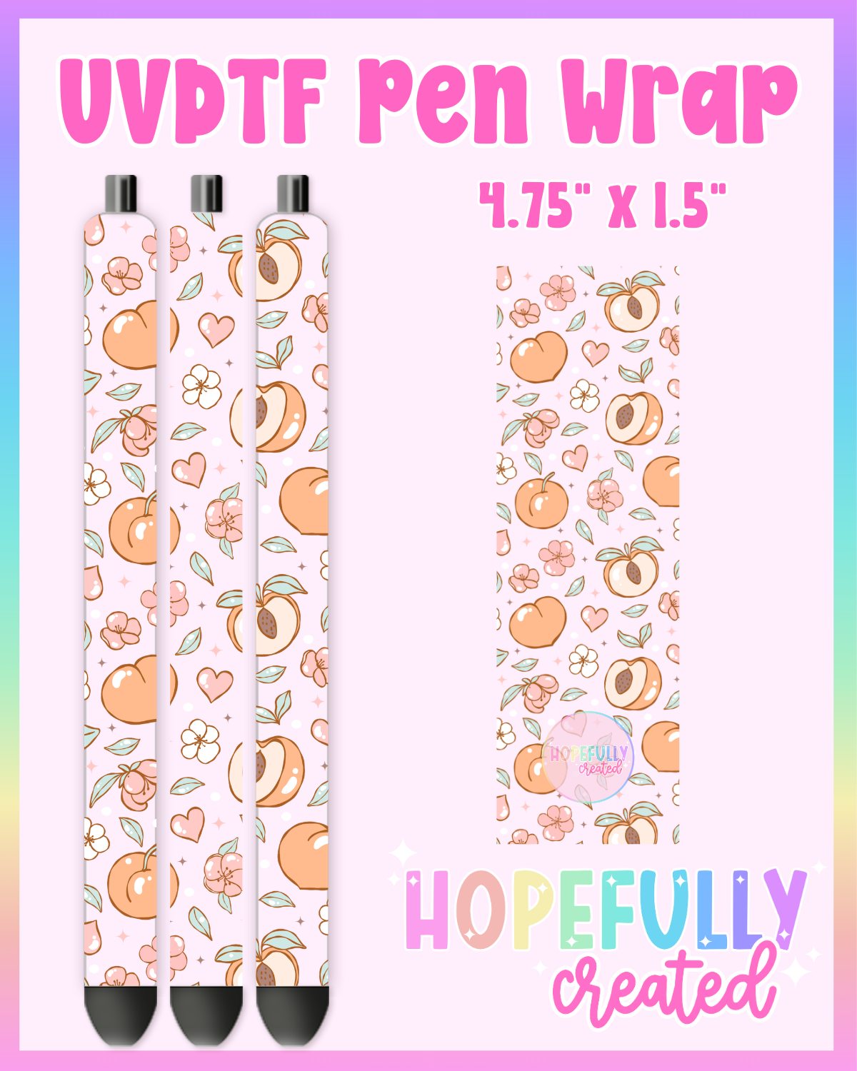 Peaches UVDTF Pen Wrap