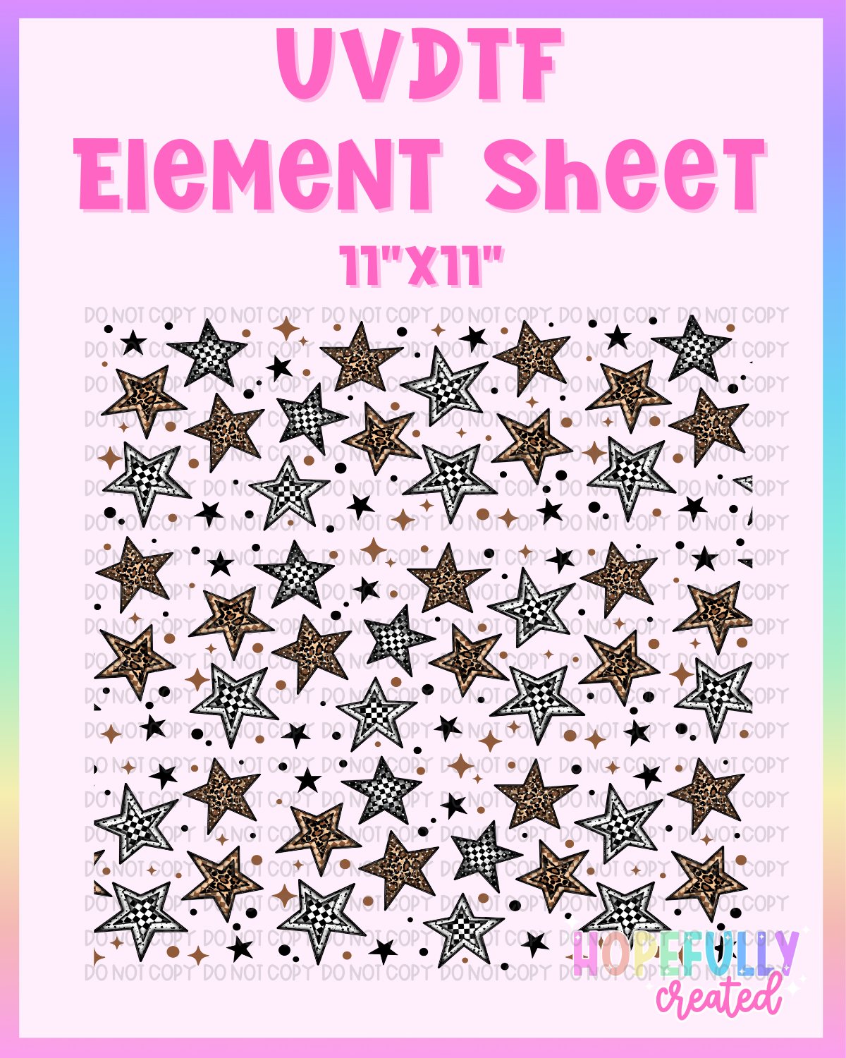Stars UVDTF Element Sheet