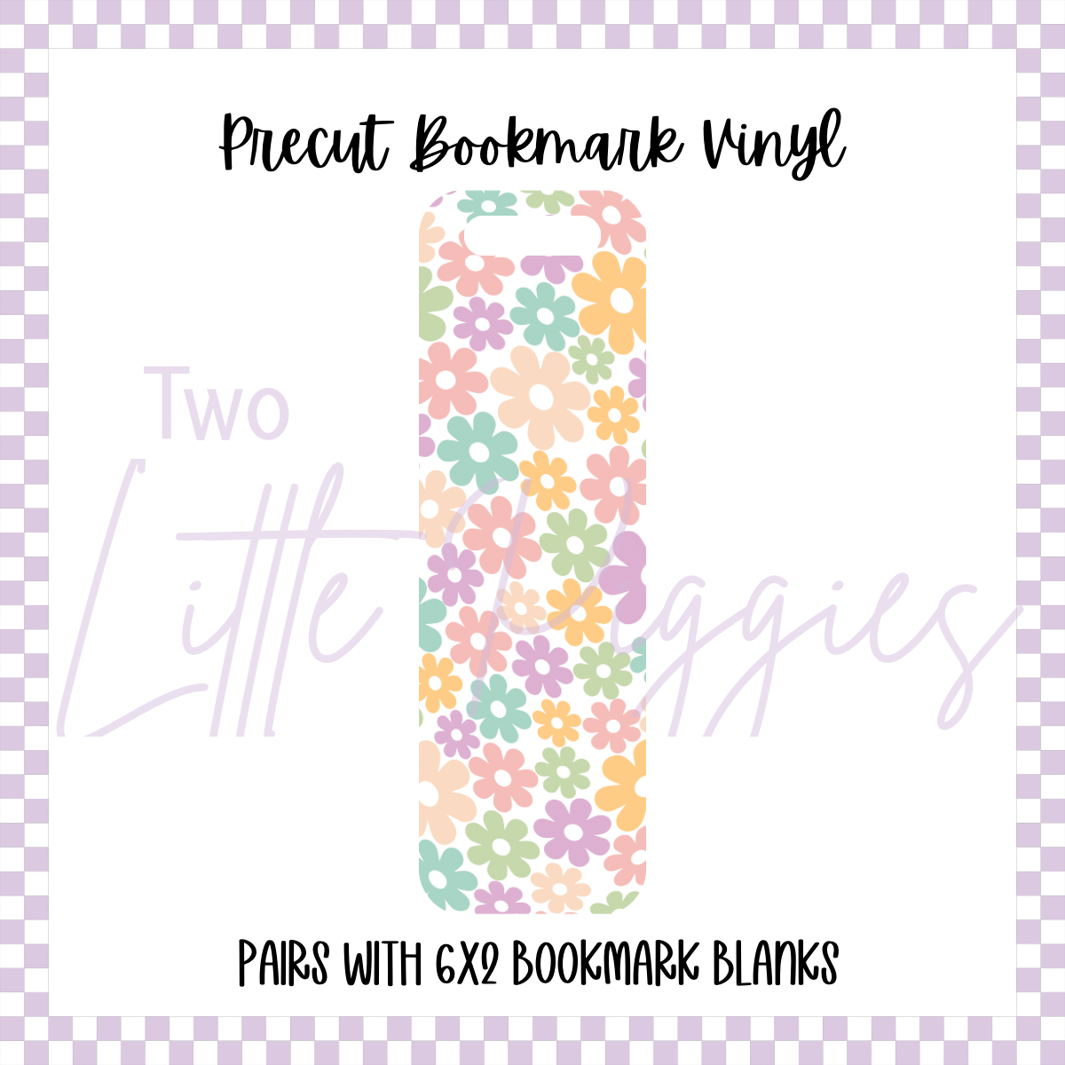Printed Vinyl - Bookmark - Spring Flowers (Printed on Clear)