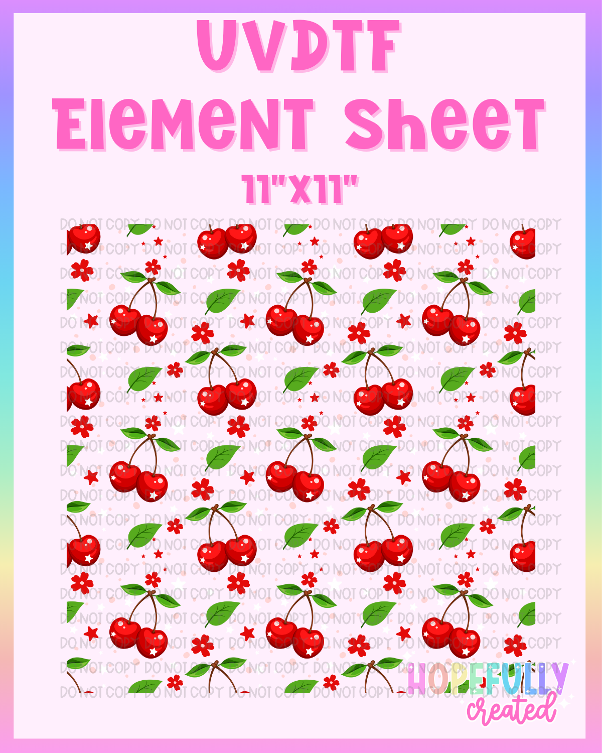 Cherry UVDTF Element Sheet