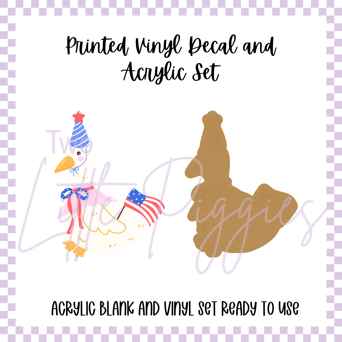 Printed Vinyl and Acrylic Set - 4th of July - Silly Goose