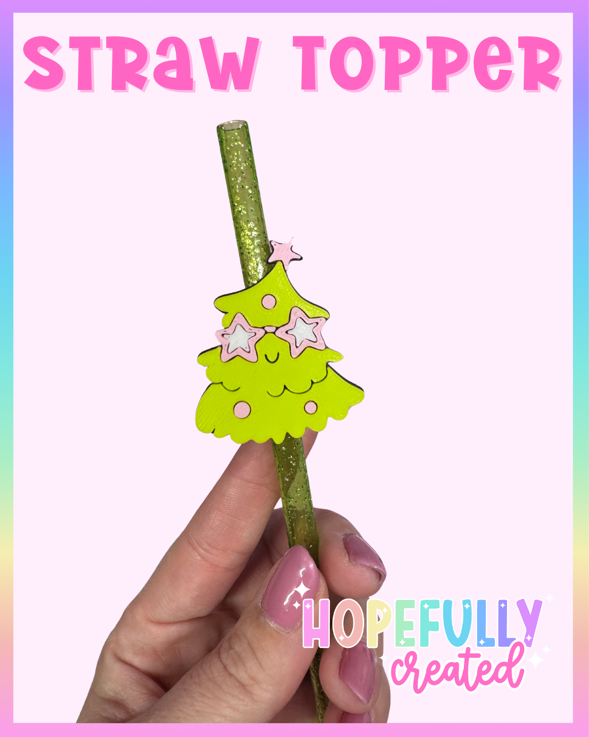 Groovy Tree Straw Topper