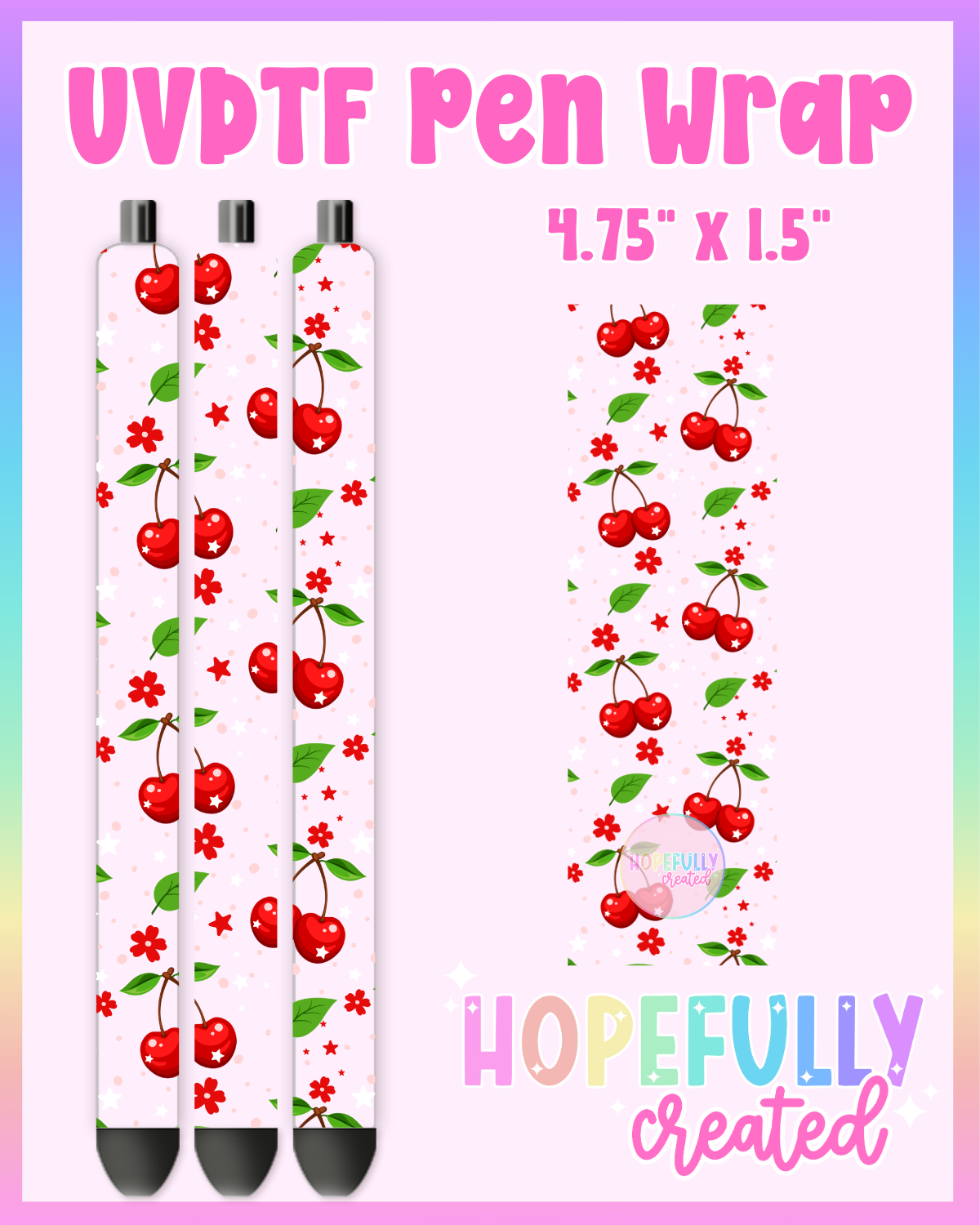 Cherry UVDTF Pen Wrap