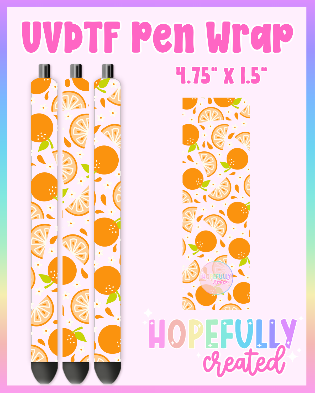 Oranges UVDTF Pen Wrap