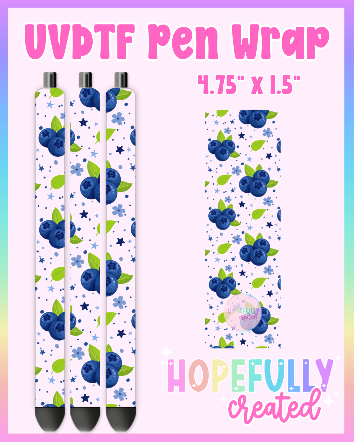 Blueberry UVDTF Pen Wrap