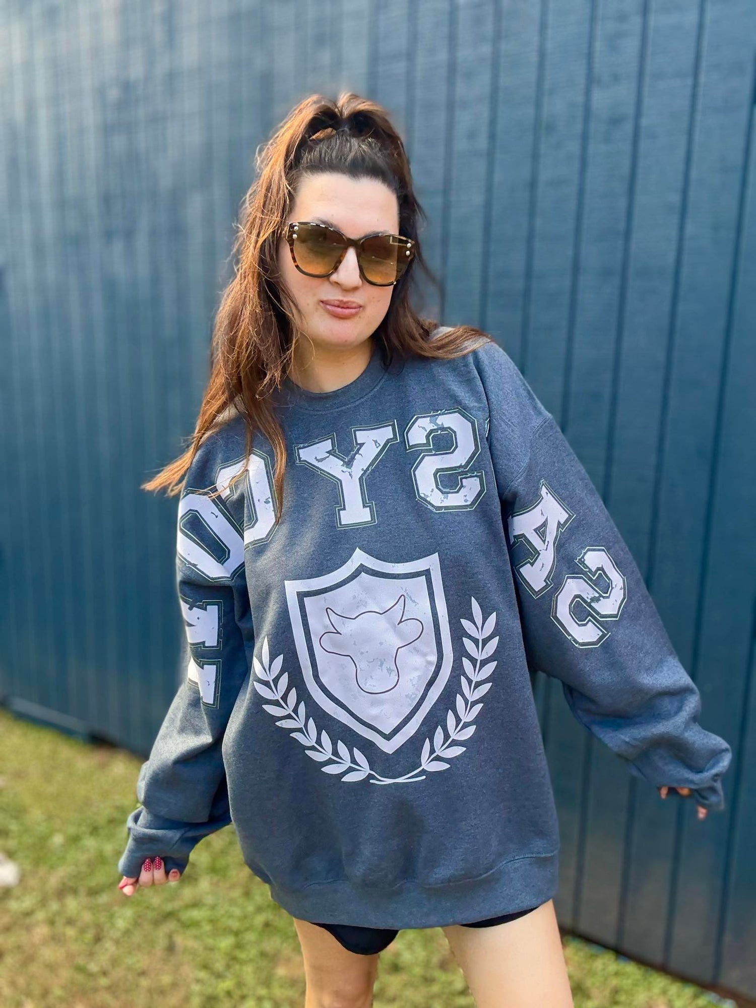 SASSY COW UNIVERSITY CREWNECK