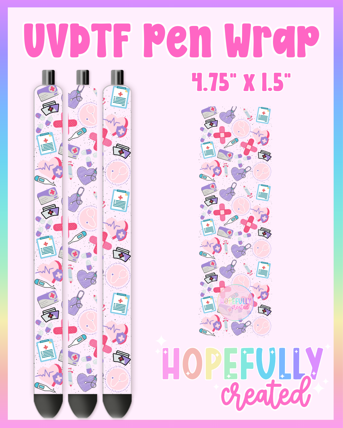 Healthcare UVDTF Pen Wrap
