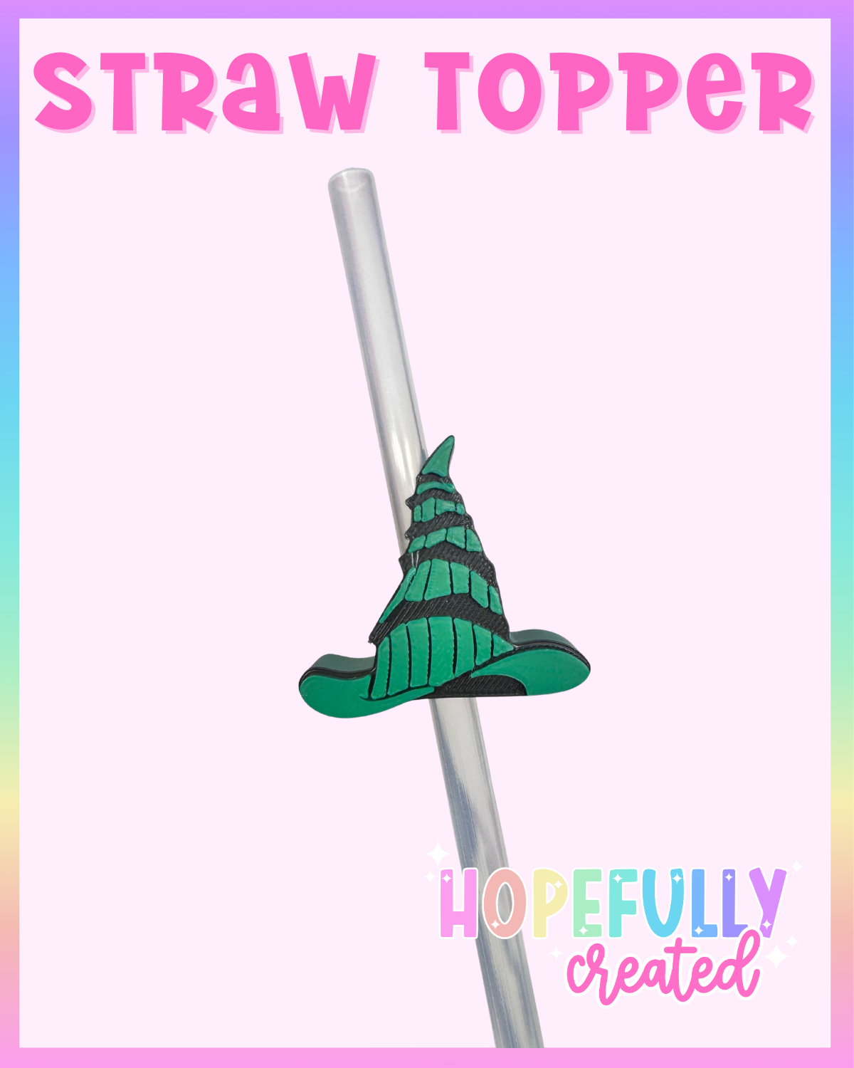 Witch Hat Straw Topper