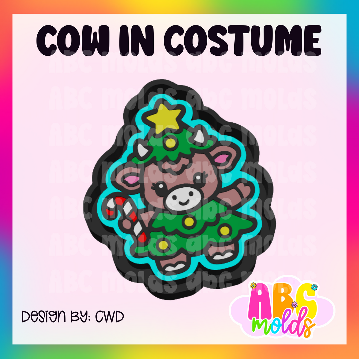 Cow in Tree Costume - Silicone Freshie Mold