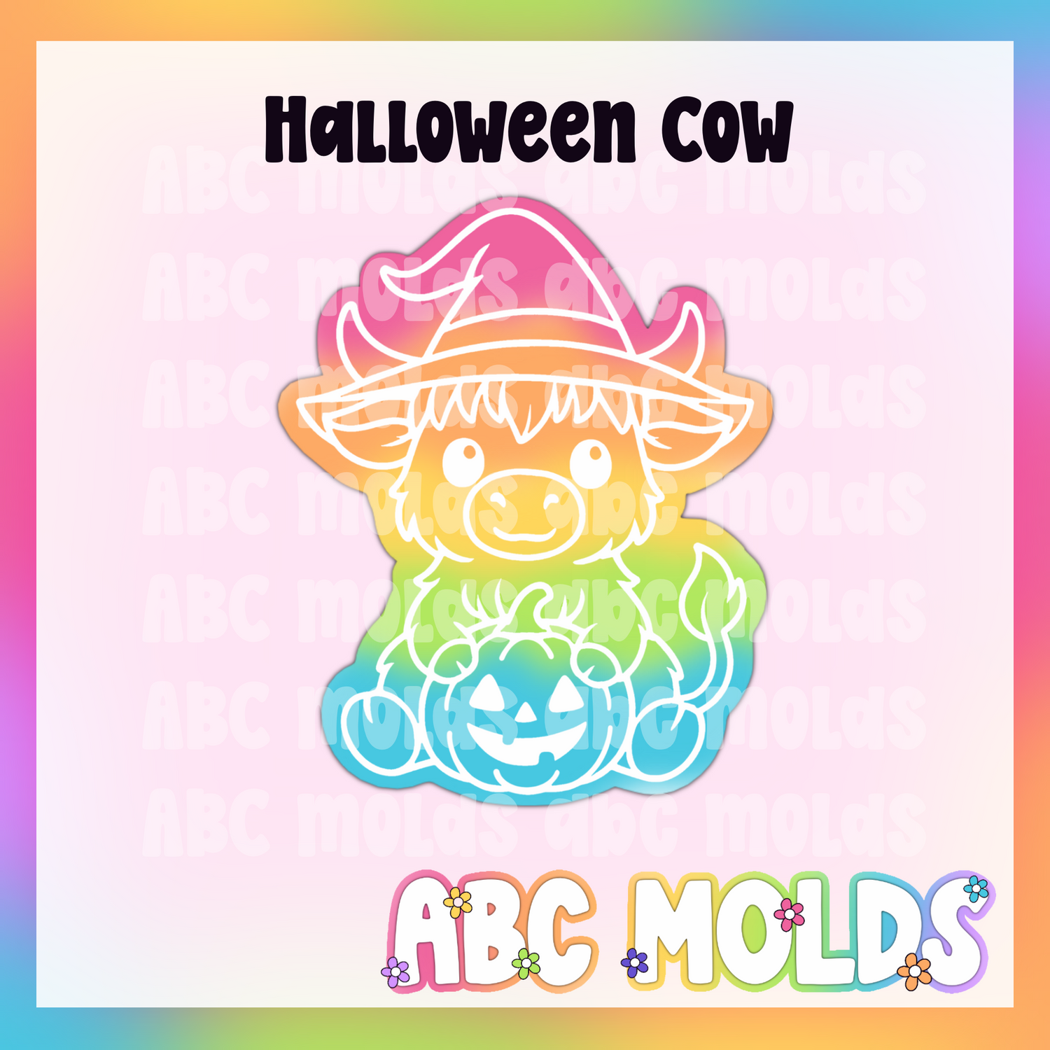 Halloween cow silicone freshie mold